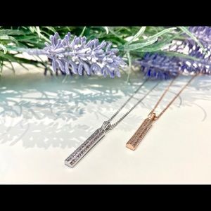 Long bar necklace ROSE GOLD